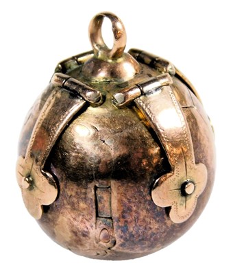 Lot 218 - A gold plated Masonic ball cross pendant,...