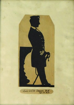 Lot 186 - A 19thC/20thC silhouette. Lieut G.E.H. Deacon...