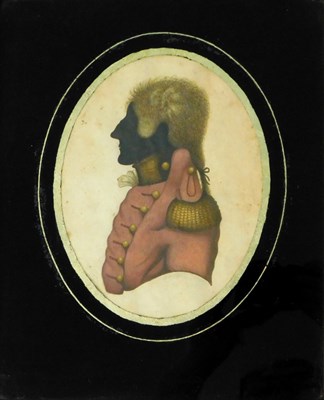 Lot 188 - 19thC/20thC silhouette. Military...