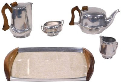 Lot 126 - A Picquot ware five piece tea set, comprising...