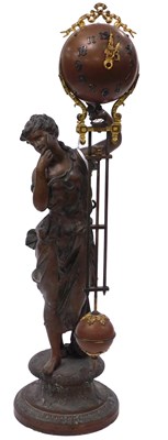 Lot 7 - A late 19thC Ansonia Clock Company spelter...