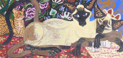 Lot 150 - Deena Bryant (British contemporary). A Siamese...