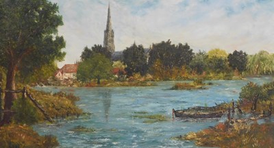 Lot 194 - English School (20thC). A view of St....