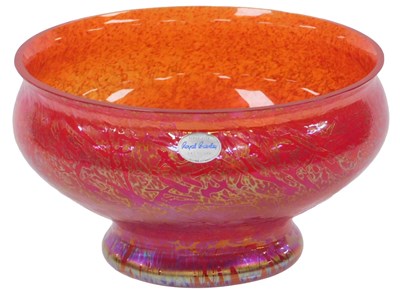 Lot 230 - A Royal Brierley ruby studio glass fruit bowl,...