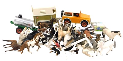 Lot 239 - Assorted Schleich figures of horses, ponies,...