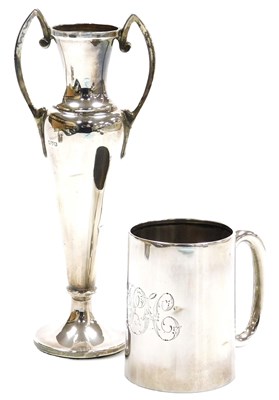 Lot 118 - An Edward VII silver christening tankard,...