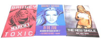 Lot 137 - Four Britney Spears posters, circa early 2000s,...