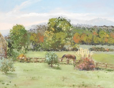 Lot 257 - British School (20thC). Country landscape with...