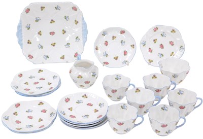 Lot 281 - A Shelley porcelain part tea service, Dainty...