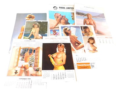 Lot 308 - Glamour calendars, including The Sun, Daily...