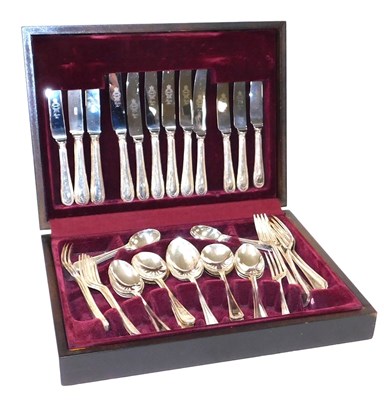 Lot 319 - A Sheffield Cutlery silver plated Bead pattern...