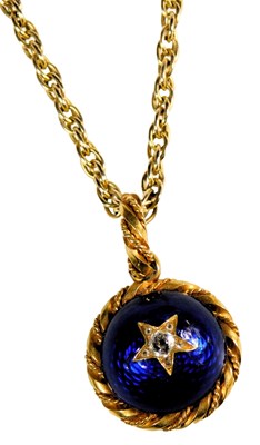 Lot 5 - An early 19thC Prince Albert blue enamel and...