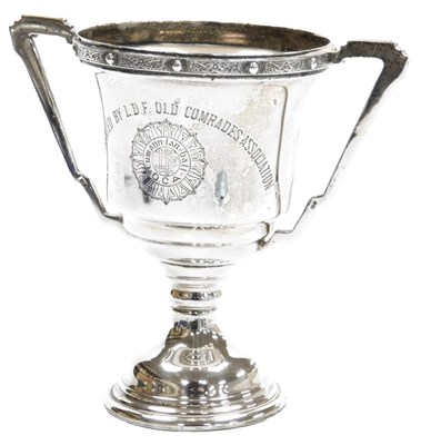 Lot 352 - An George VI Irish silver twin handled trophy,...