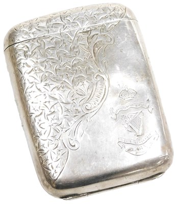Lot 357 - An Edward VII silver cheroot case, with a...