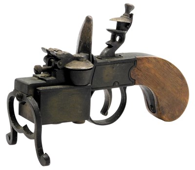 Lot 379 - A Dunhill flintlock tinder pistol table...