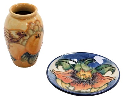 Lot 397 - A Moorcroft pottery Finches pattern...