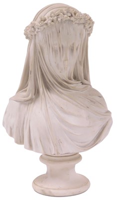 Lot 329 - A reconstituted marble bust of the Veiled...