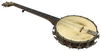 Lot 336 - A Stentor wooden cased banjo, 90cm high.