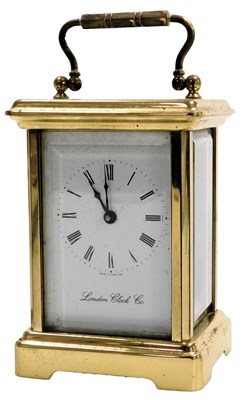Lot 342 - A London Clock Co. brass cased carriage clock,...