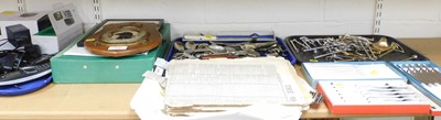 Lot 2093 - Various flatware, some cased, a cake knife,...