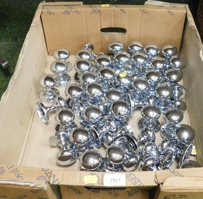 Lot 2127 - Various metal door knobs. (1 box)