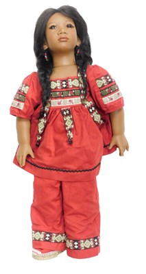 Lot 413 - An Annette Himsteadt Panchita doll, wearing...