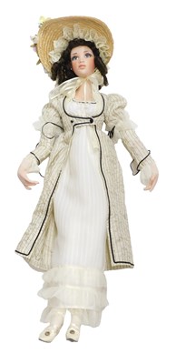 Lot 429 - A Jan McLean doll, wearing a cream silk dress,...