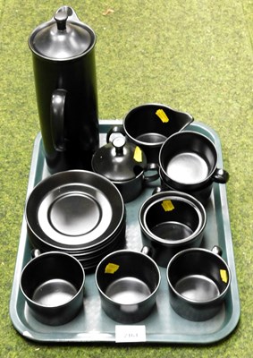 Lot 2161 - A Wedgwood matte black glaze part coffee...