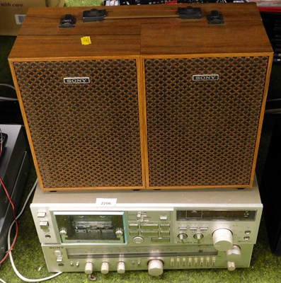 Lot 2206 - A Technics M250 tape player, together with a...