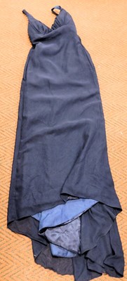 Lot 2284 - A blue full length evening dress.