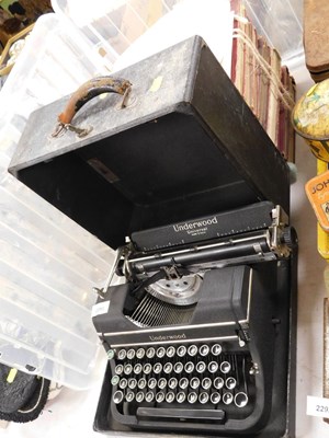 Lot 2293 - An Underwood Universal typewriter, cased.