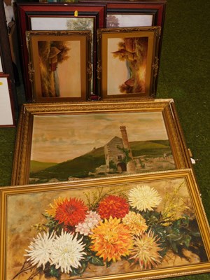 Lot 2327 - MPB. Study of chrysanthemums, oil on board,...
