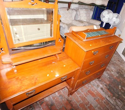 Lot 1004 - An Edwardian walnut four drawer chest, 104cm...