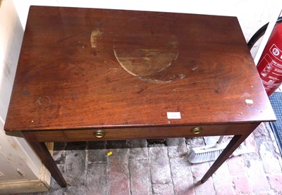 Lot 1006 - A 19thC mahogany side table, the rectangular...