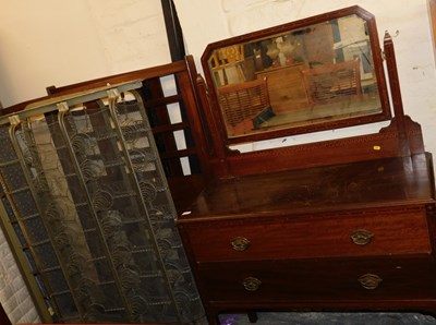 Lot 1008 - An Edwardian mahogany and inlaid mirror back...