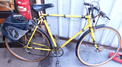 Lot 1029 - A bicycle, in yellow trim.