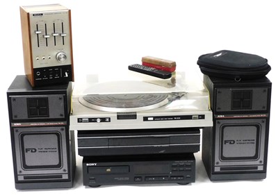 Lot 467 - A Sansui automatic drive turntable, FR-D35,...