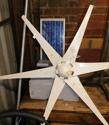 Lot 1039 - An electric wind turbine, solar inverter and a...