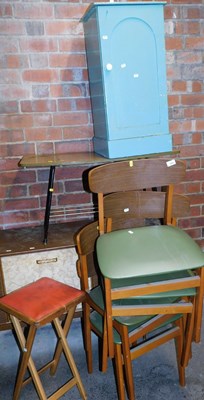 Lot 1054 - A set of four mid century dining chairs,...