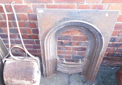 Lot 1065 - A Victorian cast iron fire surround, 94cm x...