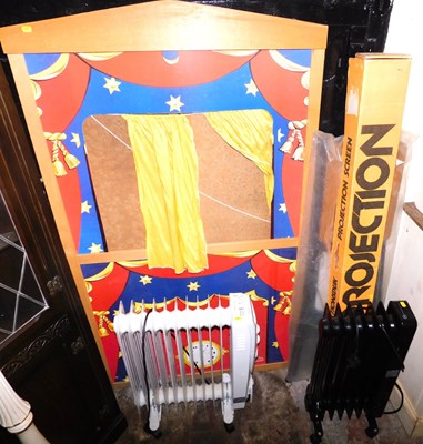 Lot 1086 - Two oil filled electric heaters, together with...