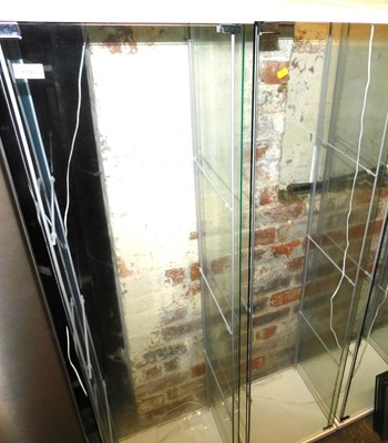 Lot 1088 - Two pillar display cabinets, 161cm high, 40cm...
