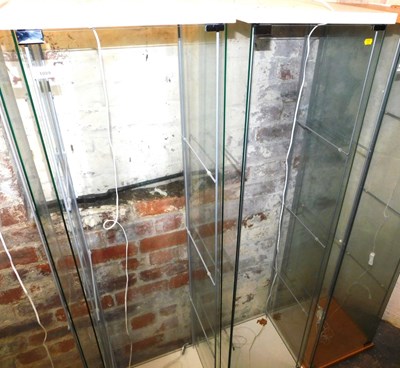 Lot 1089 - Two pillar display cabinets, 161cm high, 40cm...