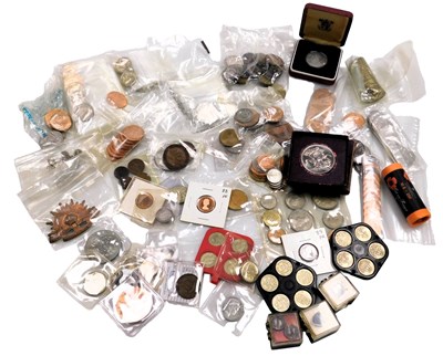 Lot 479 - Victorian and later silver and copper coinage,...
