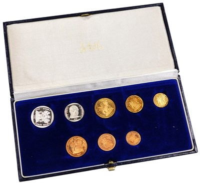 Lot 481 - A set of South African silver and copper...