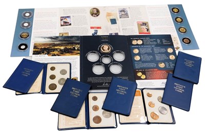 Lot 489 - Eight Britains first decimal coin sets, a...