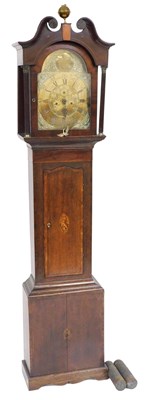 Lot 514 - A Georgian oak and mahogany longcase clock,...