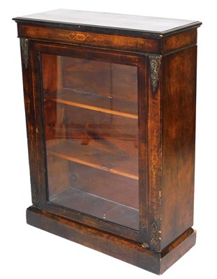 Lot 526 - A Victorian walnut and inlaid pier cabinet,...