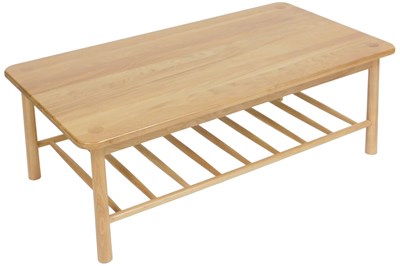 Lot 537 - A light oak coffee table, with a four plank...
