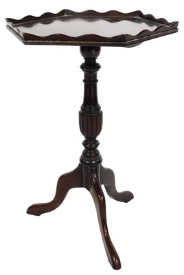 Lot 547 - A 19thC mahogany wine table, with a galleried...